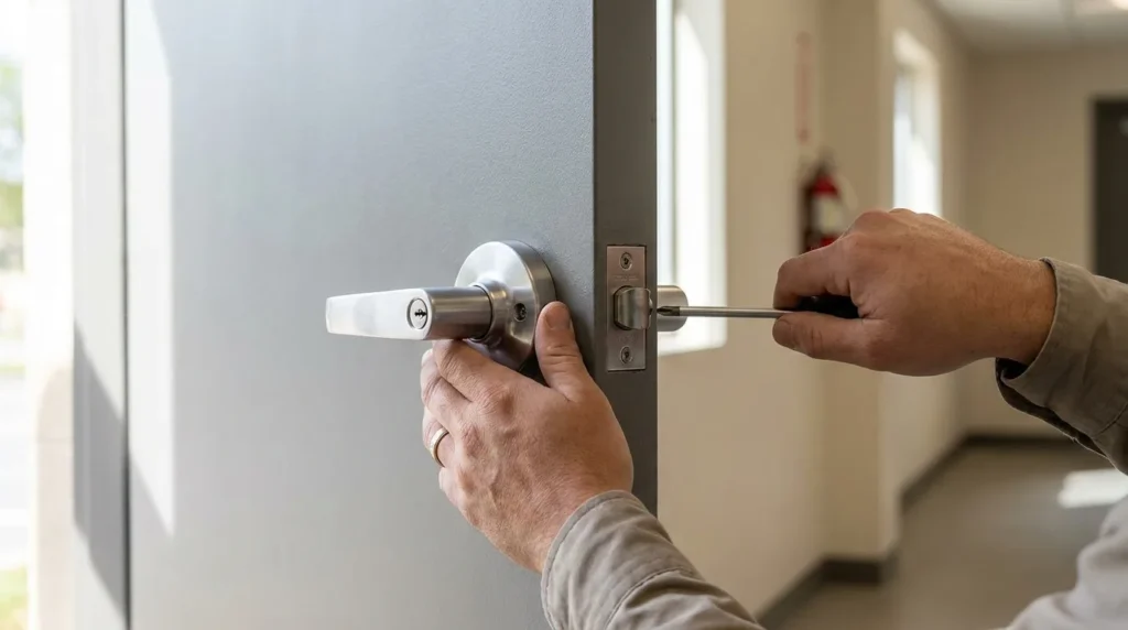 Repairing a one hand lever lock