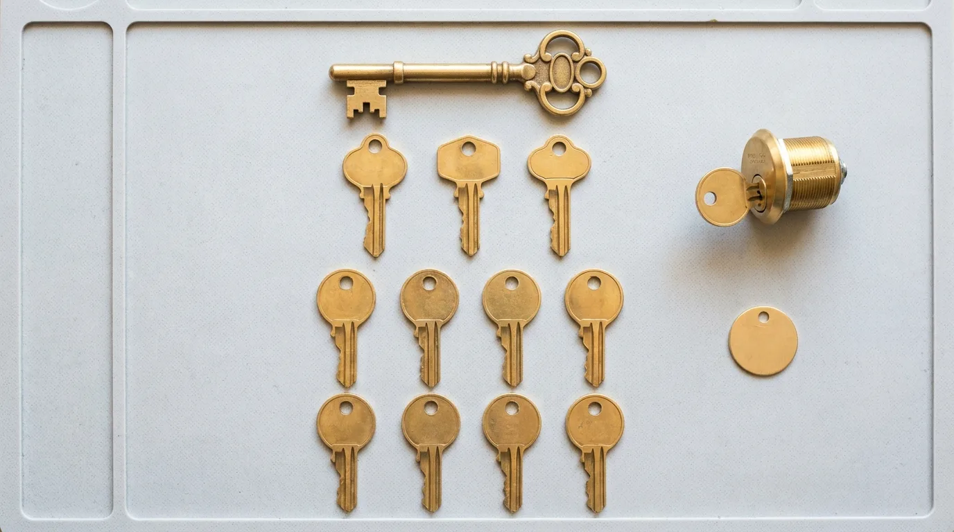 Master key system laid out showing grand master, master and change keys in a hierarchy